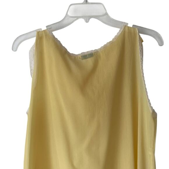 Bonwit Teller Lelis Vintage Rare Yellow Lace Long Nightgown size medium lingerie - Picture 6 of 11